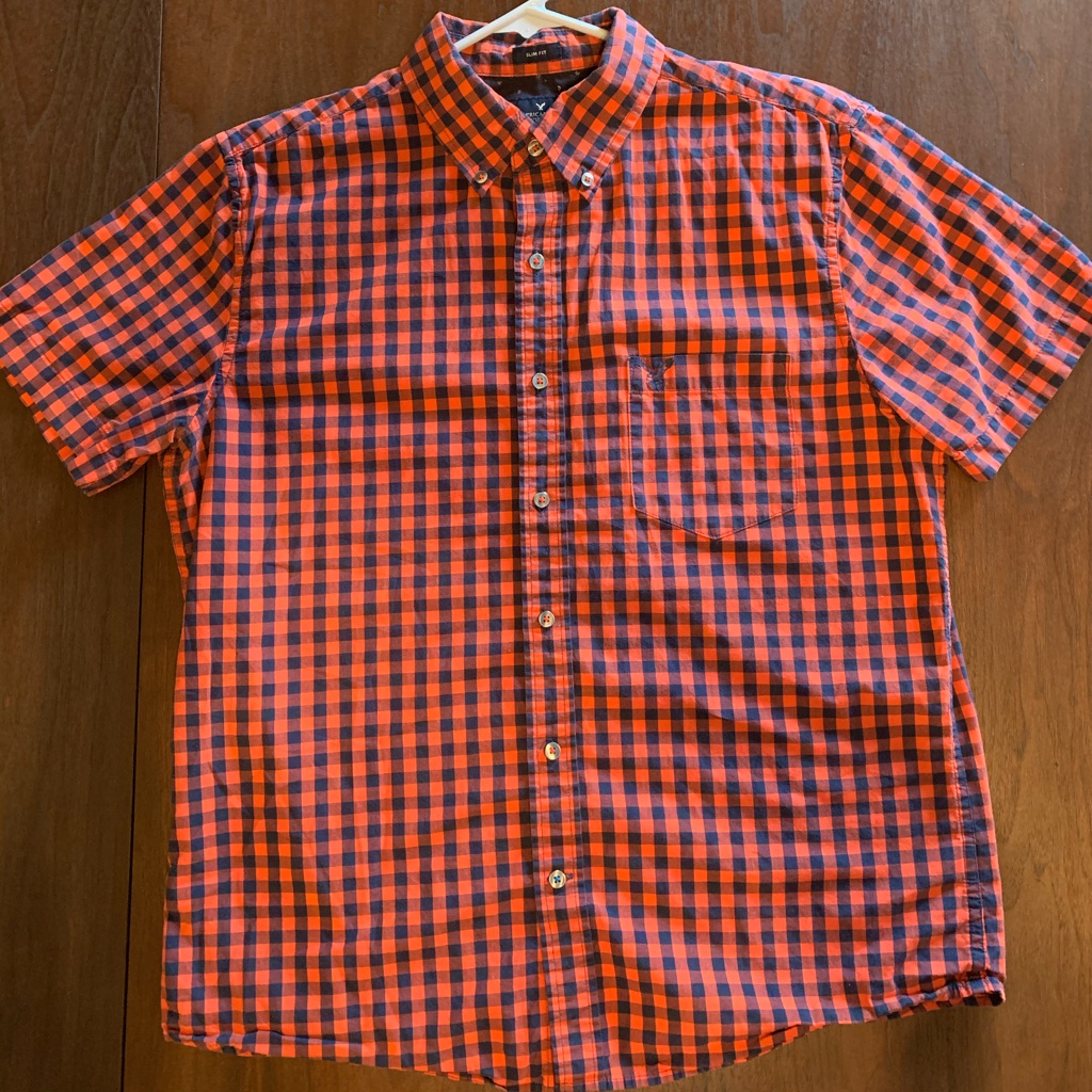 American Eagle Checkered Button Down